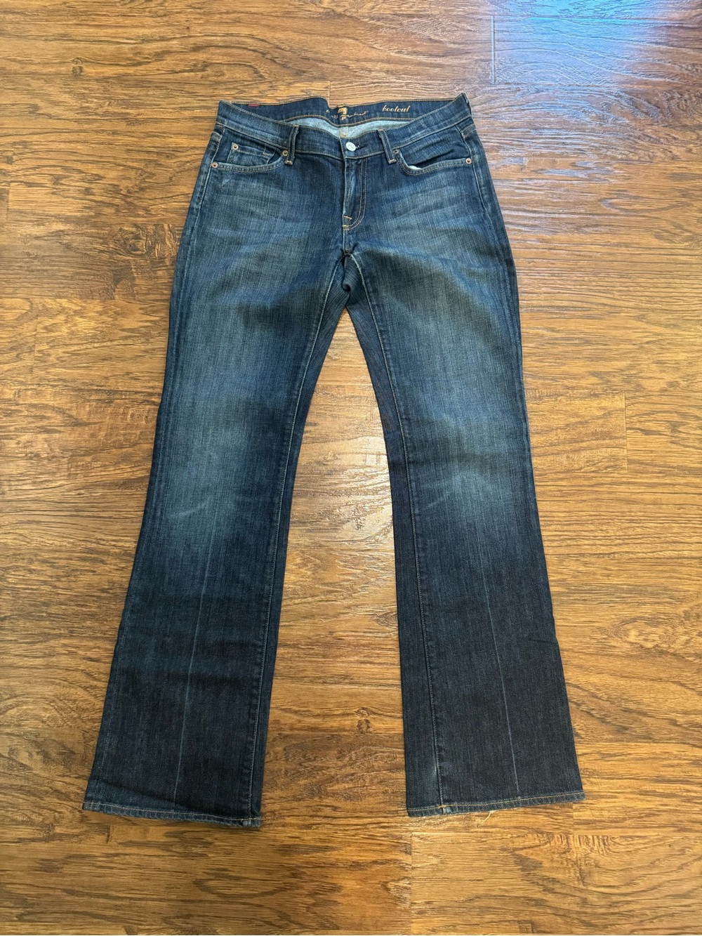 7 For All Mankind Dark Blue Bootcut Jeans